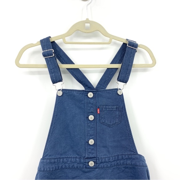 Levis Kids Girls Size XL Dress Overalls Bib Jumper Blue Cotton Denim Jean Adjust - Picture 2 of 7
